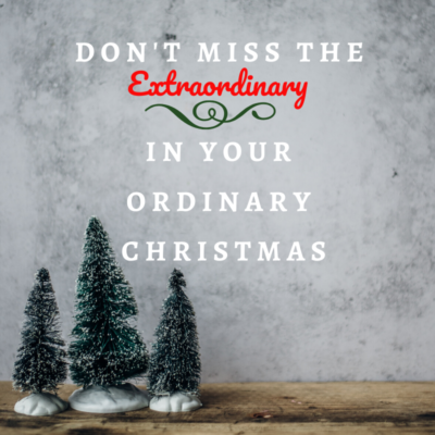 Don’t Miss the Extraordinary in Your Ordinary Christmas